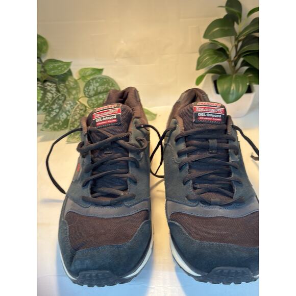 SKECHERS Men's Relaxed Fit Direct Flight Shoes Casual Sneakers Black Size 12 - Picture 2 of 6